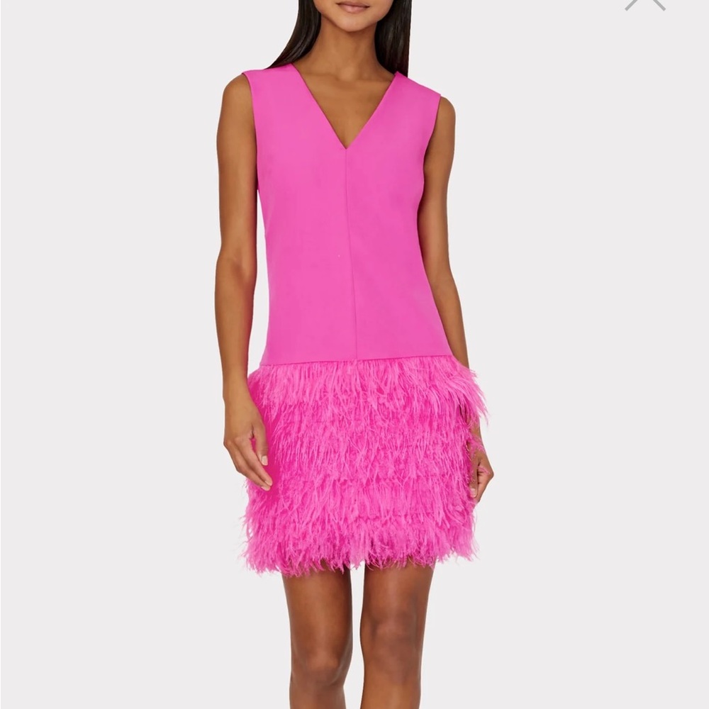 Milly Veronica Cady Feather Dress